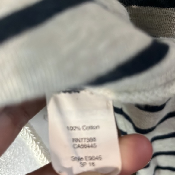 Madewell Cutoff Sweater in Stripe Size XXS Oversized - Picture 3 of 4